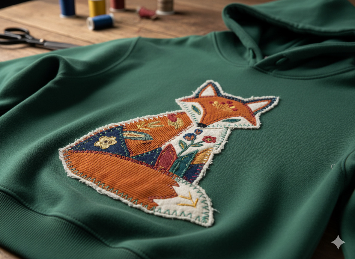 Appliqué op hoodie
